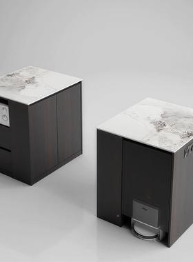 板单个中独岛台头开放式厨房吧台多功伸UUQ缩餐岩桌倒导能台简约