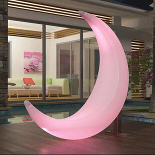 户发光道月外亮灯千秋LED景观民宿装饰吊椅网红月牙秋千93194氛围