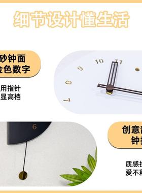 202cwTye8sW5款墙现代挂客厅拐角新双面挂钟家转角时钟餐厅静用音