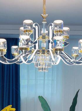 2025年新款水晶灯客厅46066现代轻主灯欧式奢华吊大大气灯臂发光