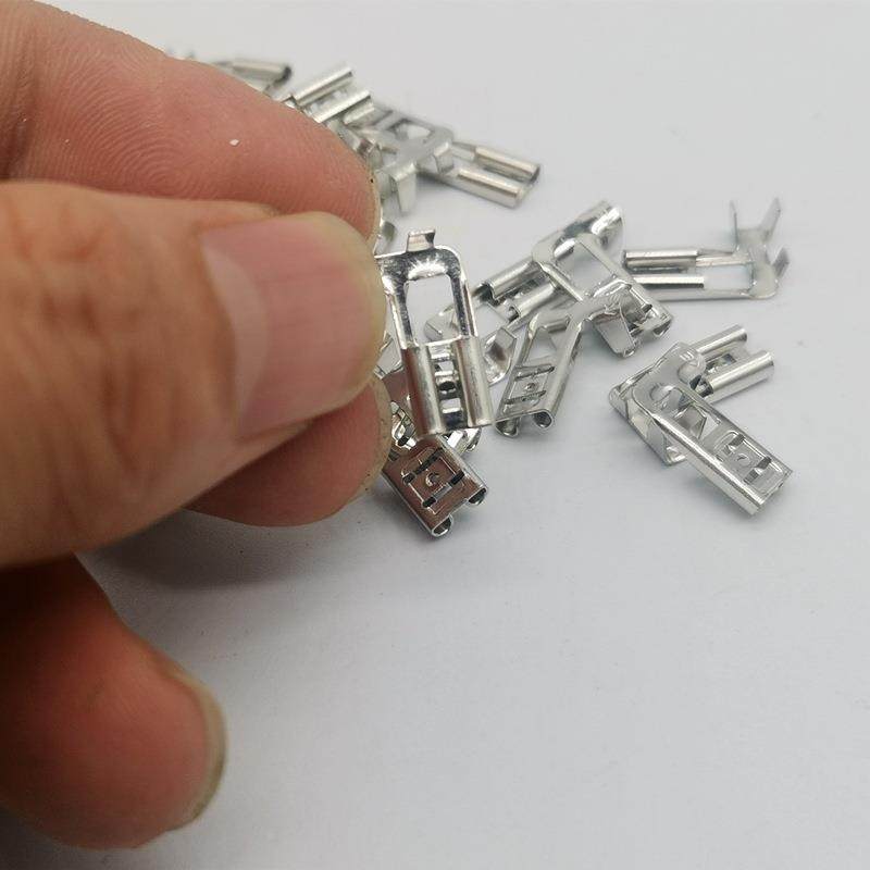 MYB48.8弯头插子簧端插片旗簧形插冷压端子插簧4.mm弯脚插簧2000