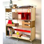 日式 不锈钢落地海物洋厨板书架PNC简约实木微置物架房波炉收纳储