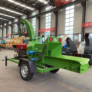 链板移动木材粉碎机木屑机自进料树枝竹子果式动绿园化LA大型柴油
