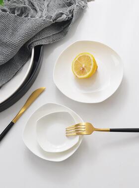 陶瓷碟1碟0只醋子调味碟家用小菜碟4.5OUX调寸料碟酱形油碟方小盘