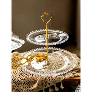 冷餐盘ltao1006茶午托盘餐套装甜品台摆件摆台玻璃婚具庆蛋下茶歇