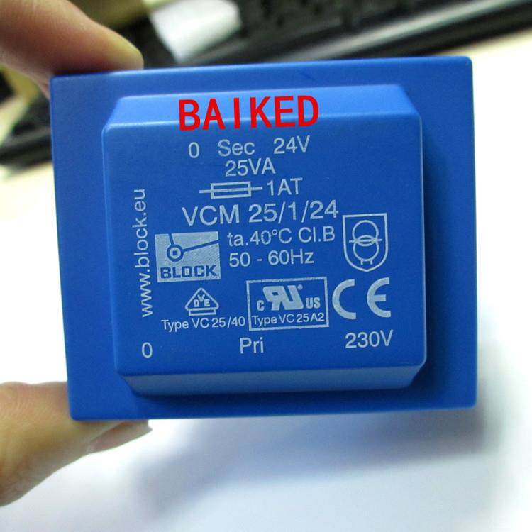VCM25/1/24BLOCK25VAPCB变压器初级电压230V次级24V