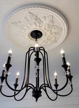 南洋风灯具法式复古书房美式楼梯中古简约黑色卧室灯餐厅客厅吊灯