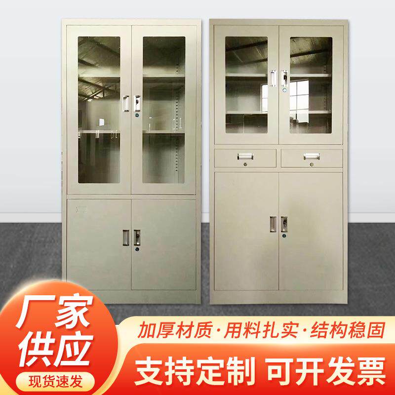 钢制文件柜办公室带锁资料柜收纳柜文件档案存放柜家用储存柜