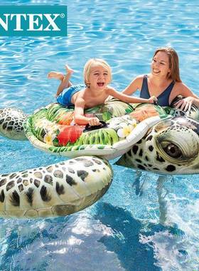 INTEX57555充气浮排写实大海龟坐骑水上动物坐骑浮床