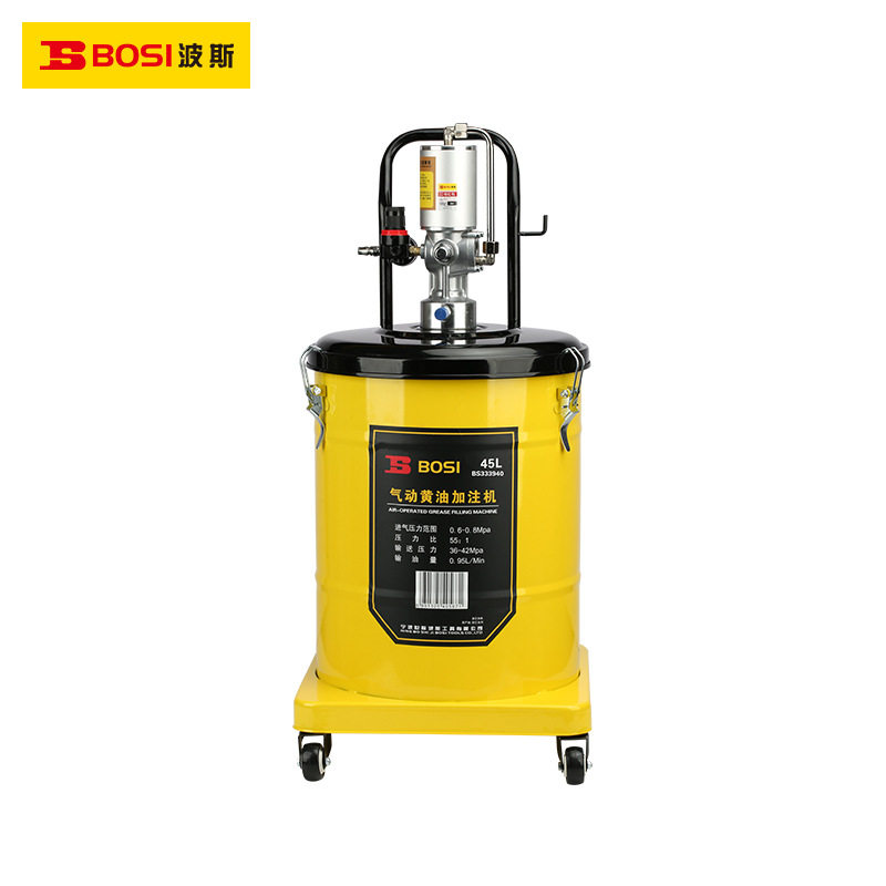 波斯工具 气动黄油机黄油枪黄油泵高压注油器45L BS333940
