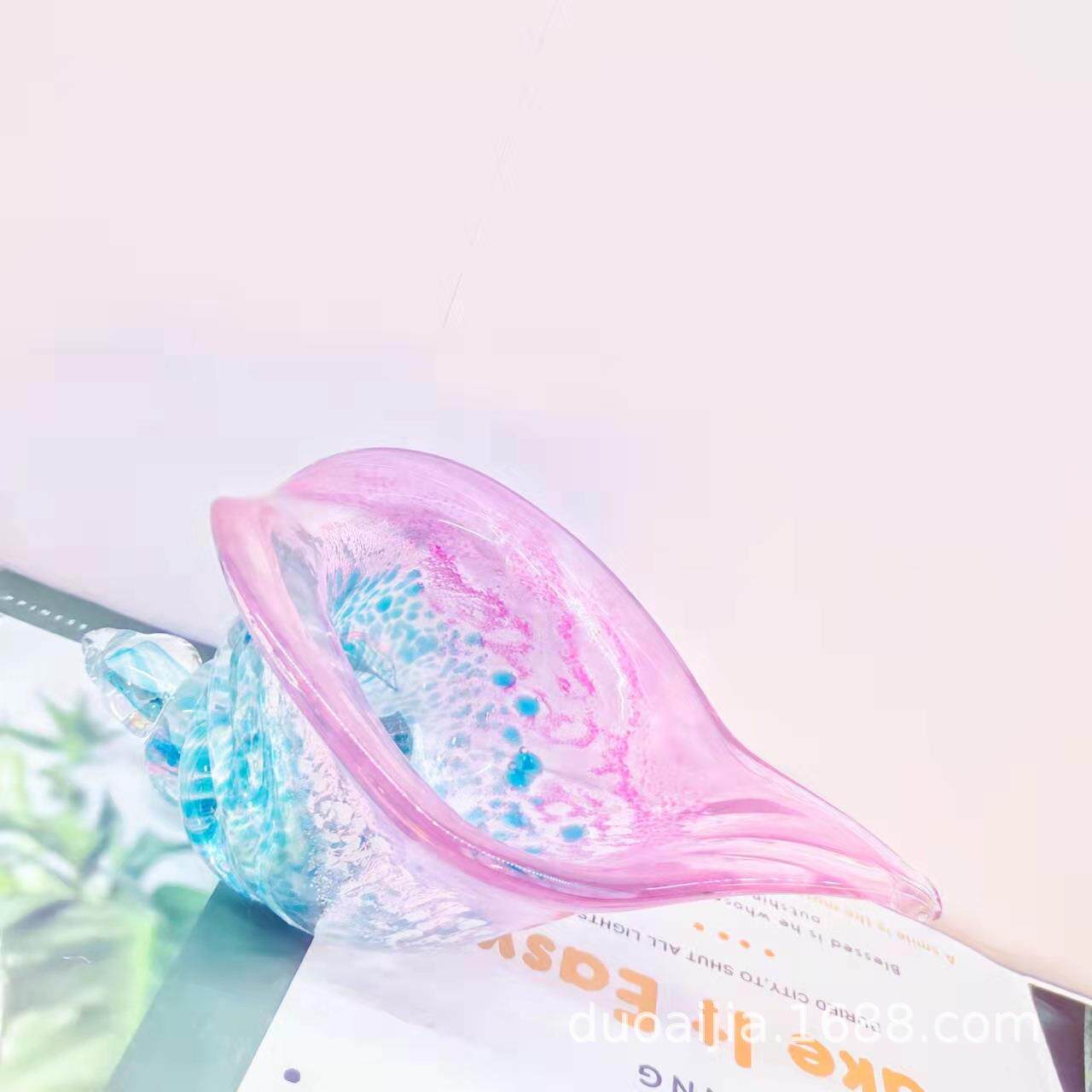 北欧风格轻奢玻璃海螺摆件简约家居软装工艺品茶几饰品设计师系列