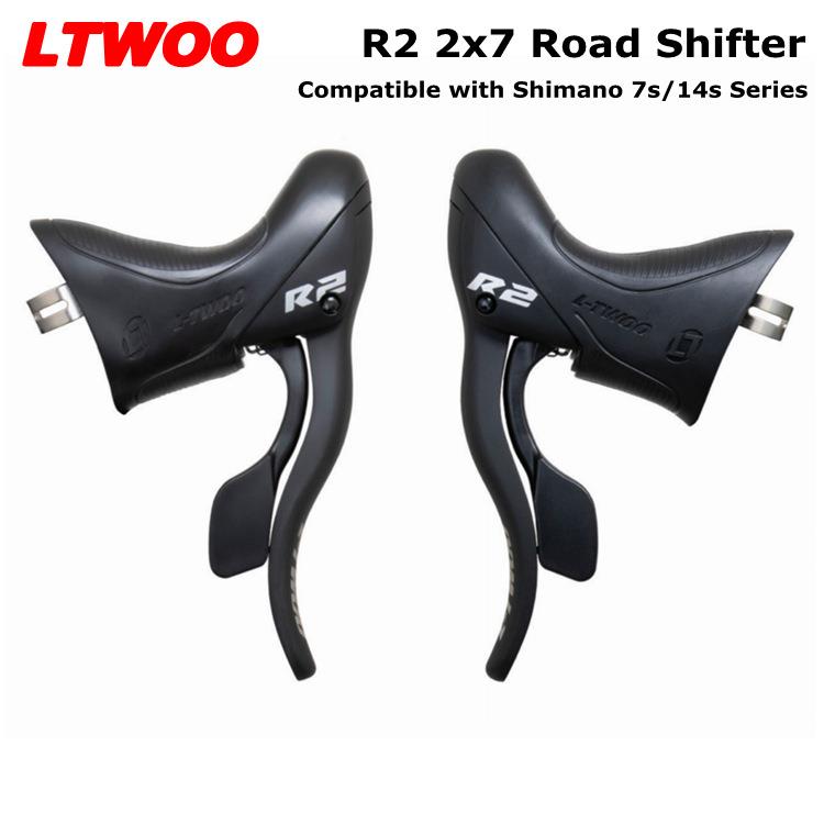 LTWOO蓝图R2公路车变把2x7指拨刹把14速一体变把弯把自行车调速器