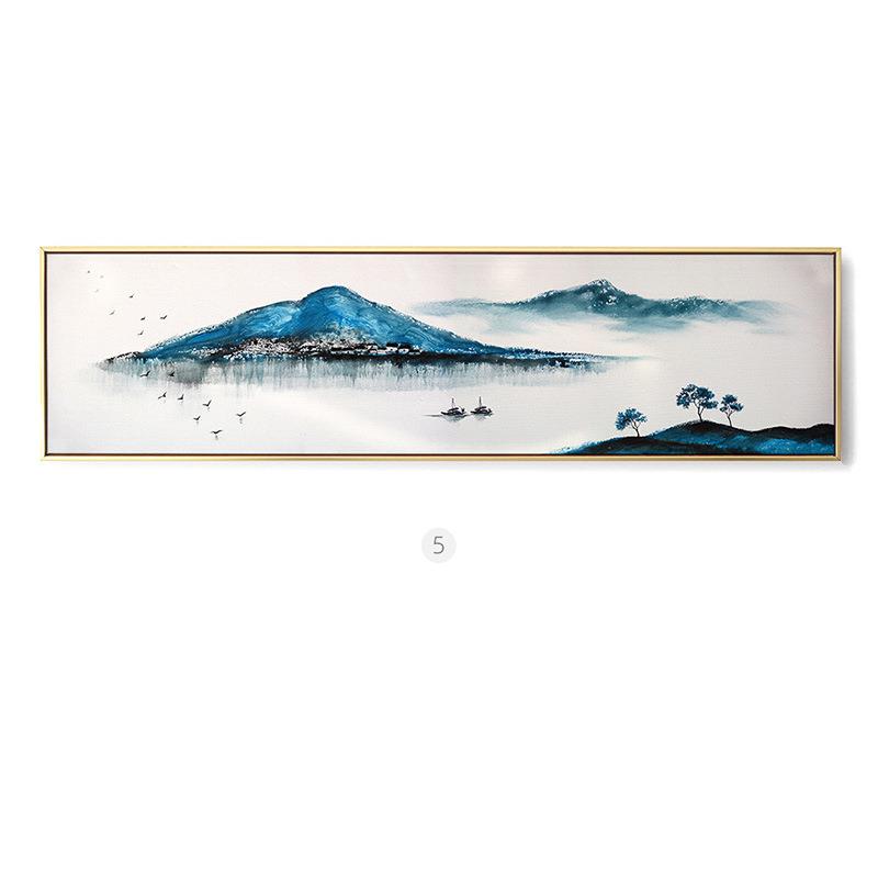 新中式古典风格卧室床头装饰挂画轻奢酒店宾馆工装沙发山水墨风景