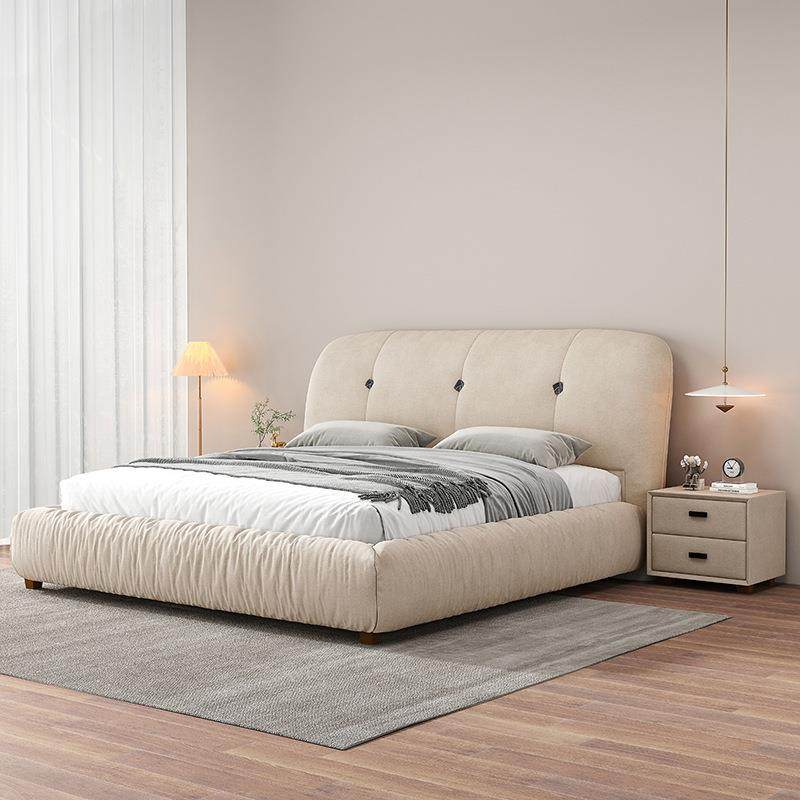 现代简约布艺床奶油风大小户型主卧1.8米双人床磨砂布仙女床婚床,玩具/童车/益智/积木/模型,毛绒/玩偶/公仔/布艺类玩具,淘宝优惠券,粉丝福利购,淘宝优惠卷