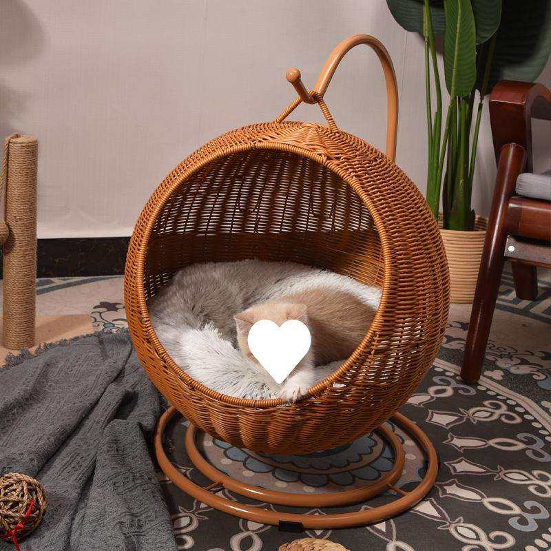 猫窝藤编狗窝可水洗猫摇篮四季通用透气网红夏季宠物窝猫咪吊篮,电子元器件市场,其它元器件,淘宝优惠券,粉丝福利购,淘宝优惠卷