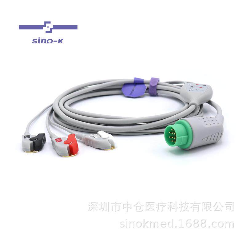 兼容BLT宝莱特M7000 M9500 M8000 12针夹式一体心电监护仪导联线