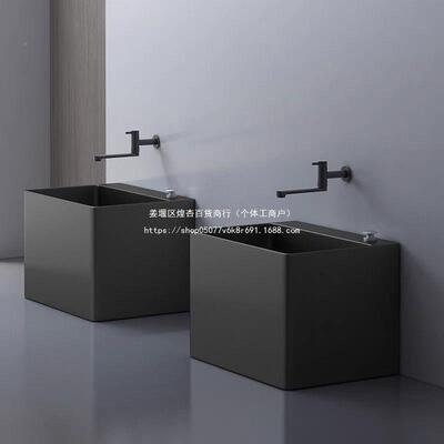 黑色不钢拖20613把池溅水家用阳台防室外卫生墩间拖锈布池布池酒