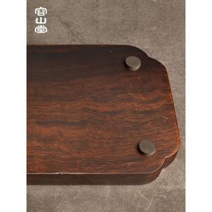 xyt茗F759TM7T末整块实木简茶黑檀木盘小茶台大小号家用干泡盘约