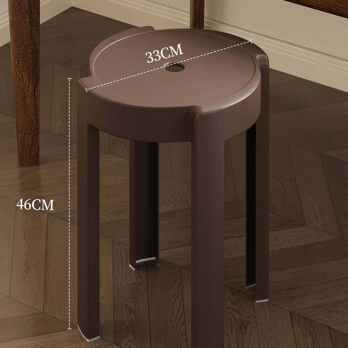 特厚塑料凳子用椅可叠放餐桌高风车圆胶板凳简约家985复古加厚备