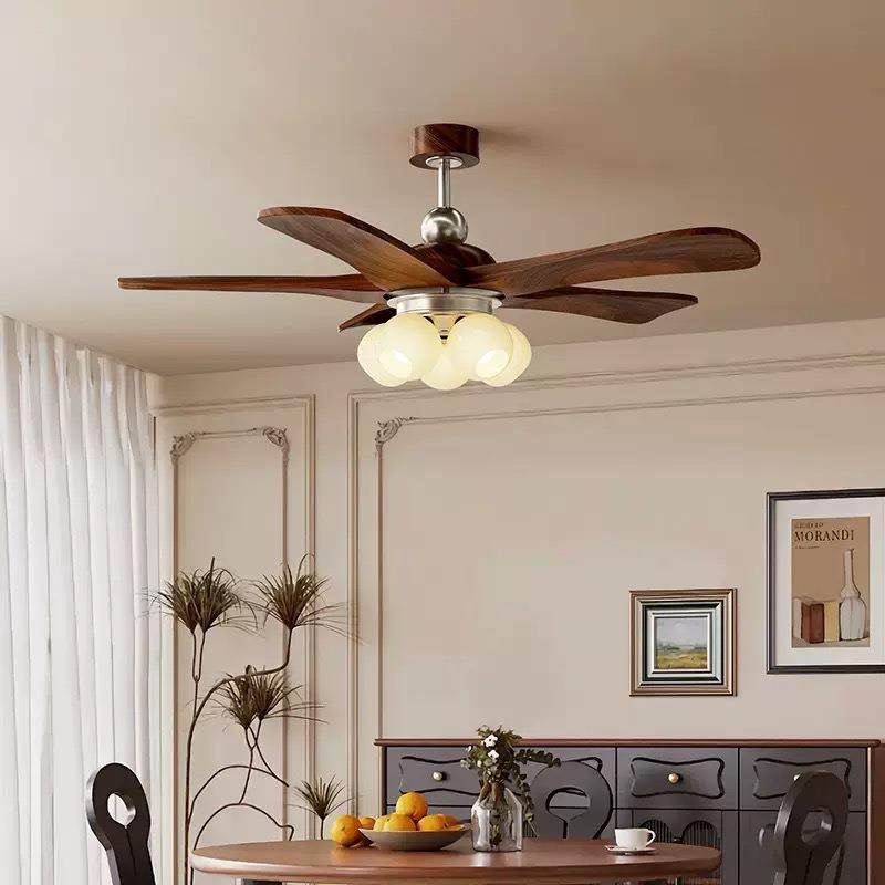 美风式古客厅风扇585灯吊灯法式中古奶油复桃木色直叶静餐厅吊音,家装灯饰光源,风扇灯,淘宝优惠券,粉丝福利购,淘宝优惠卷