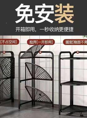 厨卫生间架子架浴室厕MHZ所物毛巾脸盆架房家用转角架储物架落地