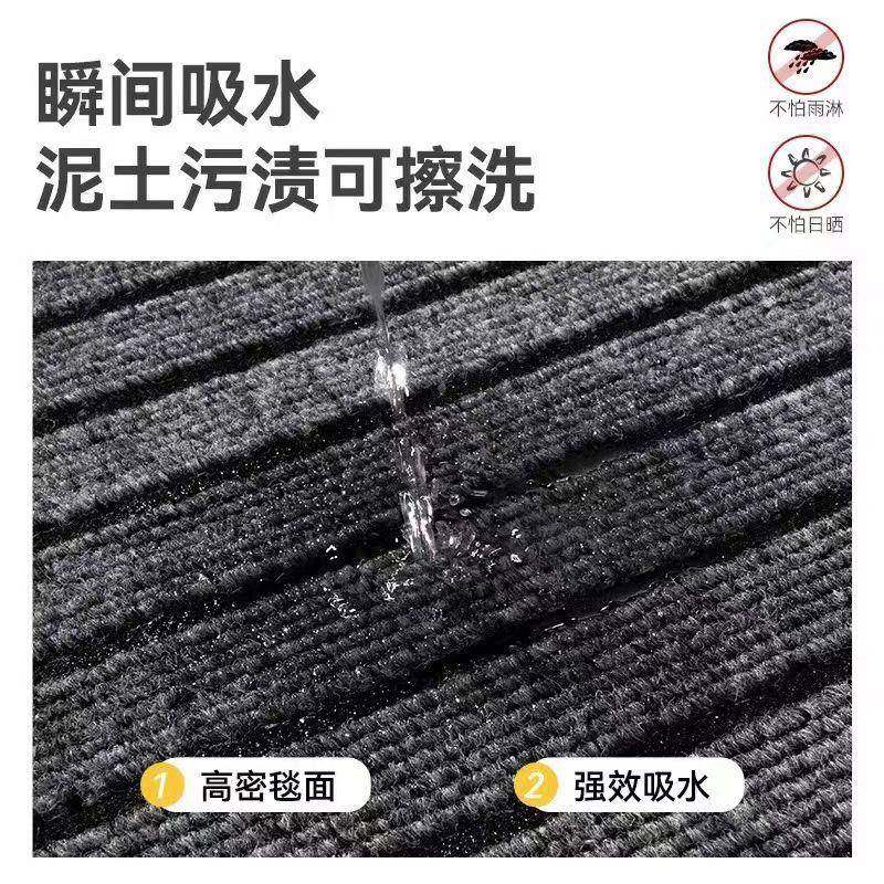 七条垫纹地毯入商户门口地垫家用厨房地垫防滑耐简T0351约用磨满
