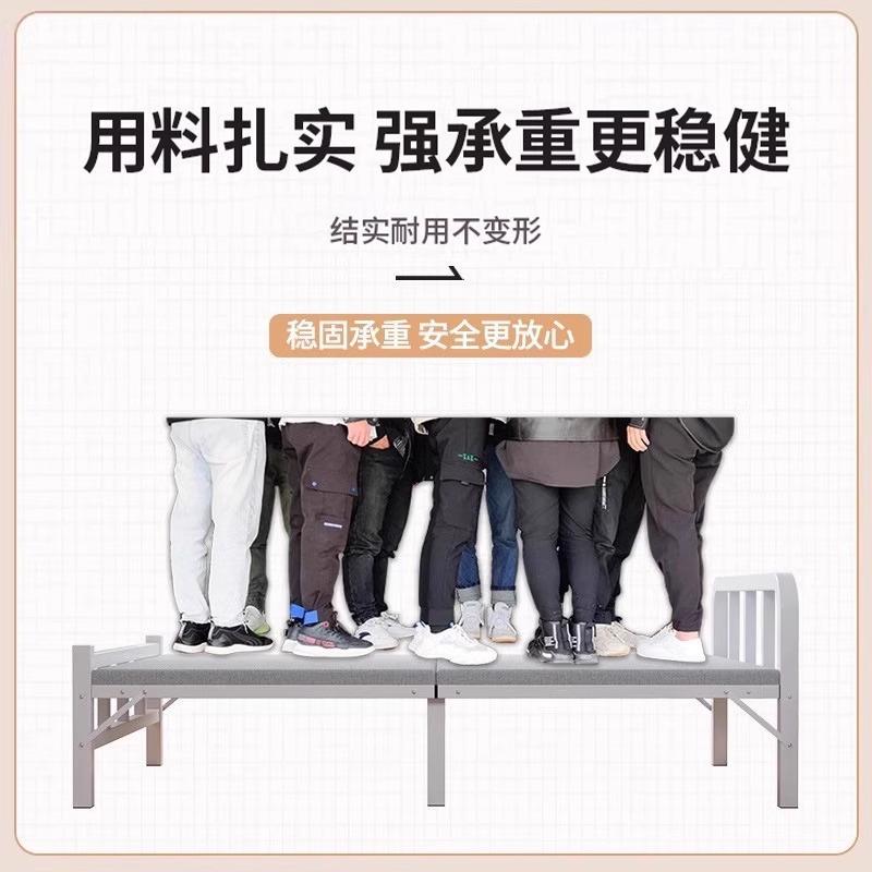 用单人床叠床家简易成人午休小床加出租屋双.折G57-G042米硬板铁