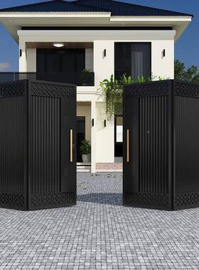 合金门户外农门村铁门铝围墙花园别墅庭院大门动无品牌/折电叠门