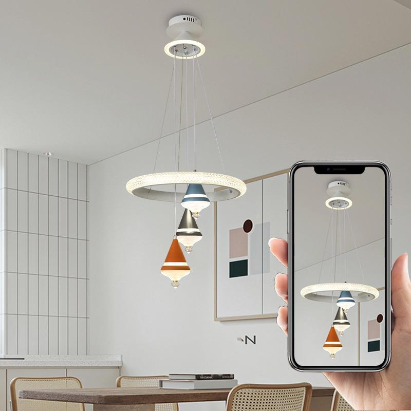 LE客D彩色餐厅吊灯设现代简约厅卧室灯办公室灯具饭厅台餐桌吧计