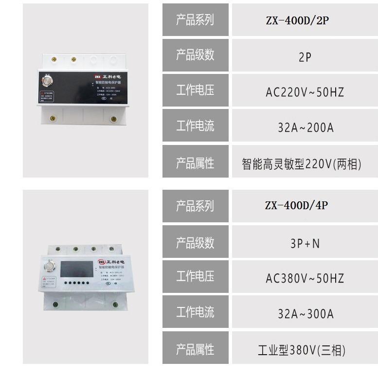 数显20V自动重合防闸智能漏电保护2器开关水ZX_200D/防漏浸电保护