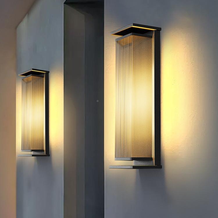 户外壁灯防水室外露台太墙阳能长新款四季壁灯外柱子现代简庭约院