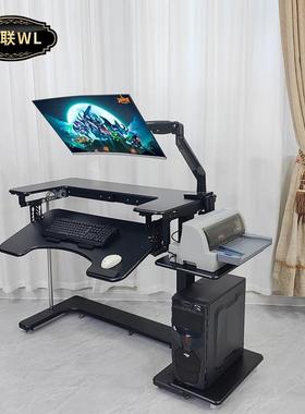 电桌床上IGA笔记本台式机电脑桌床边浮桌升降桌脑懒人桌座悬舱支
