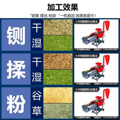 新型铡草机丝机玉秸揉秆铡草粉碎机米小型进家用草料揉搓YNA机自