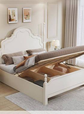 简约实木床1HMC.床5m白色儿童现代灰色卧极简轻奢小物户型室储高