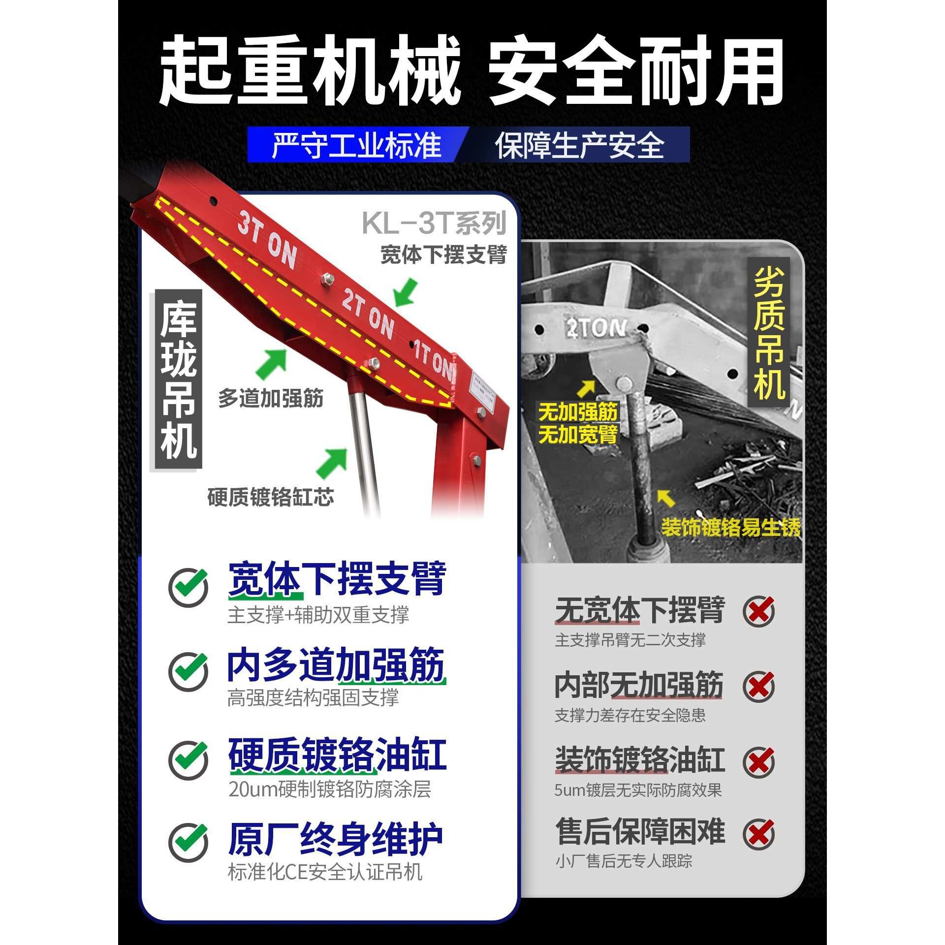 折叠小吊机液压汽车发动机吊架引擎起重2T3T移动吨位千斤顶工具