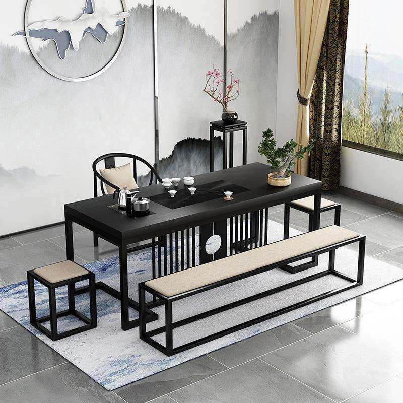 新中式铁艺茶桌家用客厅会客泡茶桌椅组合办公室创意茶室茶台,电子元器件市场,其它元器件,淘宝优惠券,粉丝福利购,淘宝优惠卷