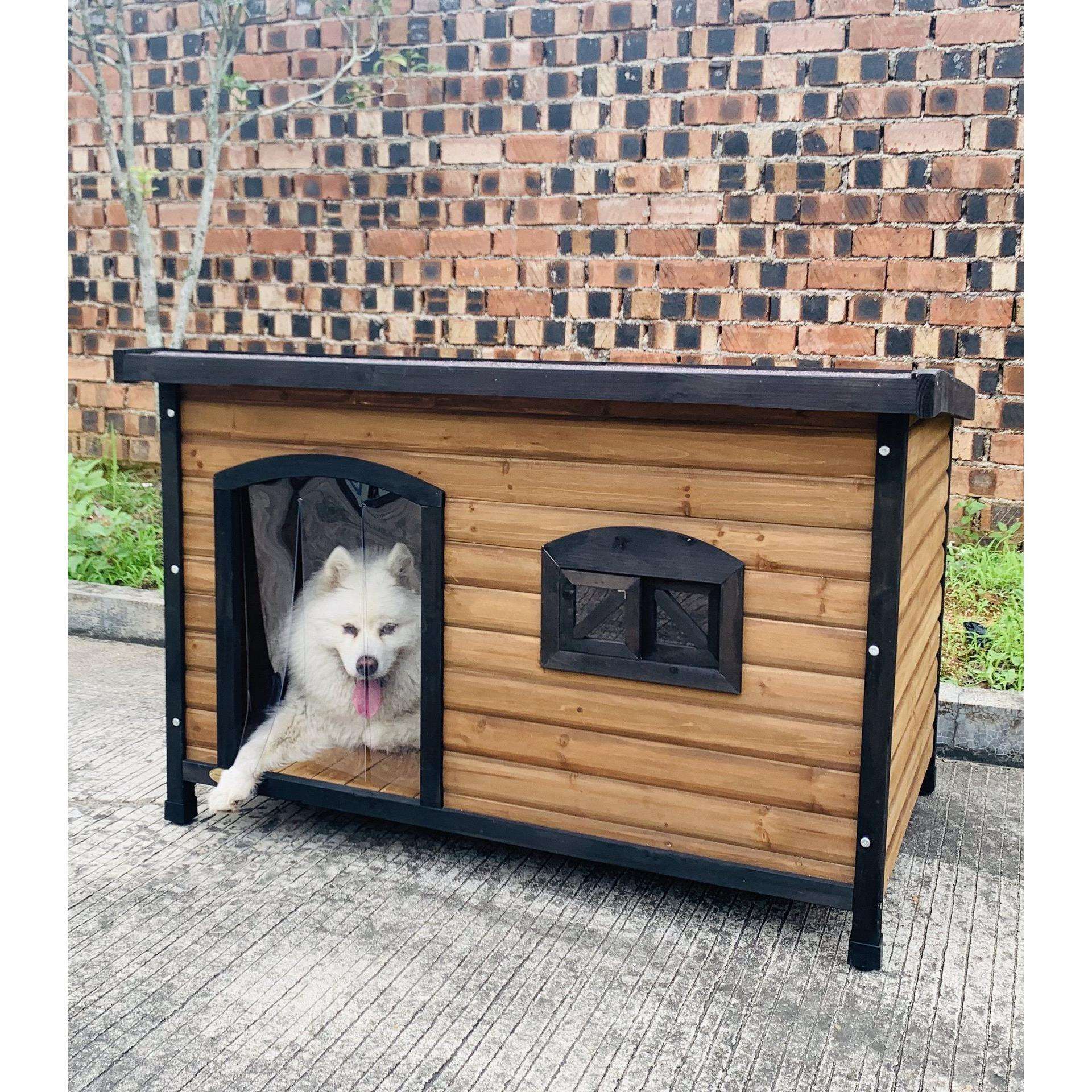 户外狗窝实木质阳台室内外大型犬狗屋舍金毛宠物别墅家笼房子