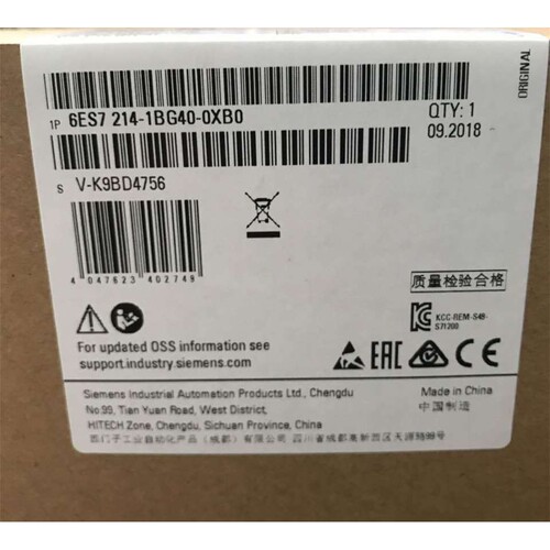 S7-1200，CPU 1211C紧凑型 CPU，AC/DC/继电器6ES7211-1BE40-0XB0