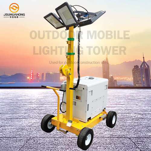 户外便携推车移动LED照明灯塔trolley mobile LED lighting tower