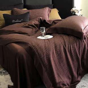 2025新款植萃真丝提花四件套-菲里纳1.5m床单款四件套菲里纳-丁