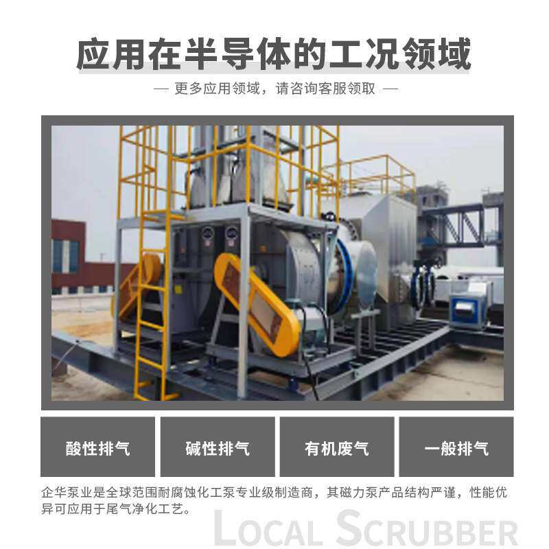 半导体行业酸碱性有机废气排气尾气净化清洗循环设备小型磁力泵