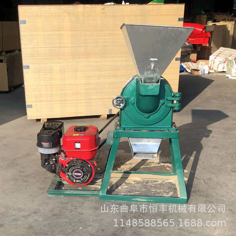 多哥锤片式齿盘小型玉米粉碎机 家用玉米秸秆粉碎机械 自吸上料