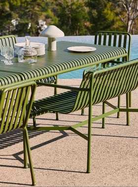 现代简约绿色户外桌椅休闲庭院奶茶店咖啡厅露天阳台桌椅套装组合