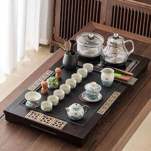 整套茶具茶盘套装家用高档客厅办公室功夫全自动泡茶台一体烧水壶