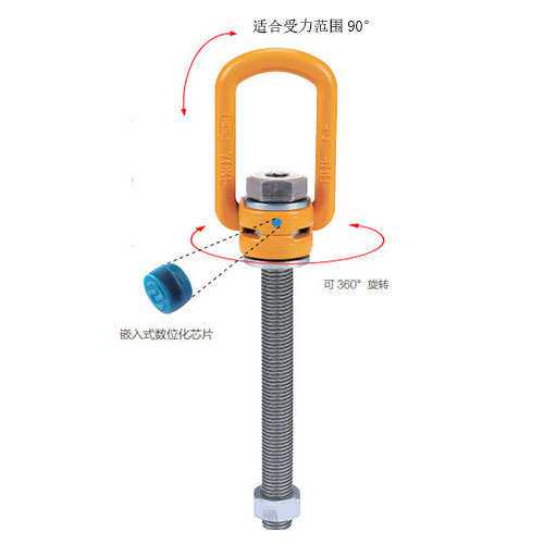 YOKE 原厂直销 8-211L加长型安全侧向旋转吊环吊钩工具