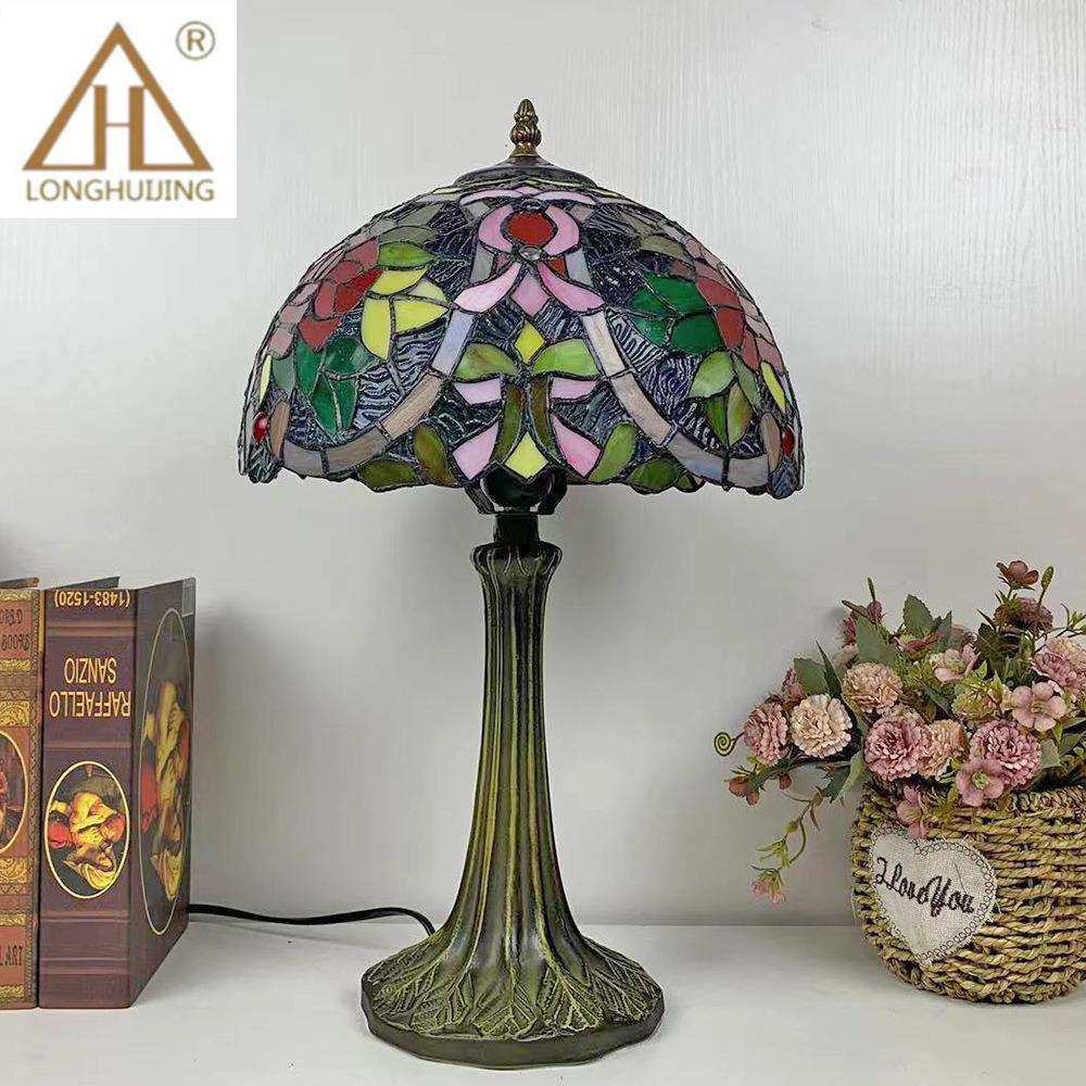 汇璟蒂凡尼卧室欧洲风格小夜灯玫瑰花图案书房创意摆件绚丽灯罩,3C数码配件,USB灯,淘宝优惠券,粉丝福利购,淘宝优惠卷