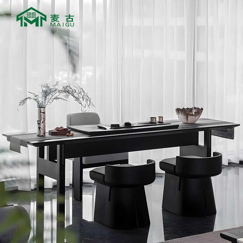 麦古现代简约轻奢设计款实木布艺客厅家用休闲矮凳餐厅咖啡店凳子