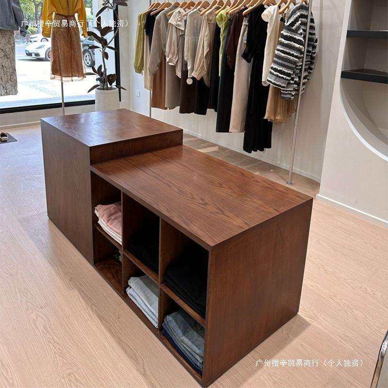 服装店展示台中岛展示女装童装收纳中间陈列柜摆放流水展示柜