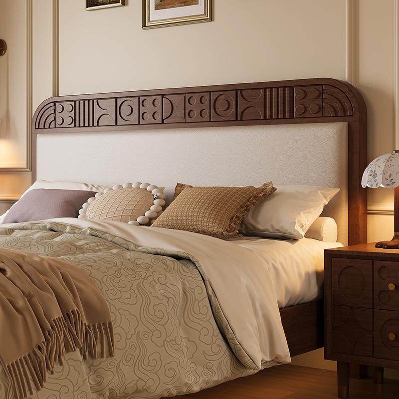 雕花美式复古实木床主卧双人床中古风家具防猫抓科技布静音双人床,电子元器件市场,其它元器件,淘宝优惠券,粉丝福利购,淘宝优惠卷