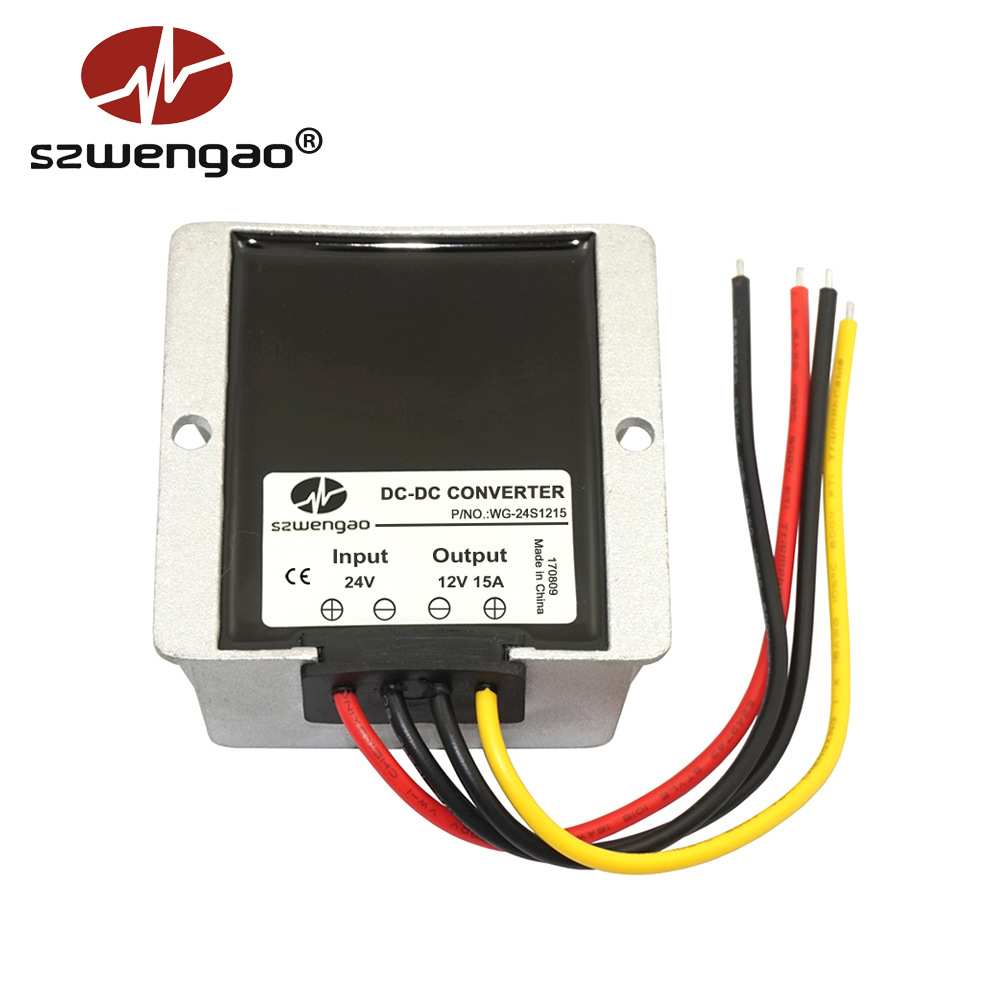 车载开关电源24V降12V DC-DC防水电源 15A LED降压电源 厂家直销